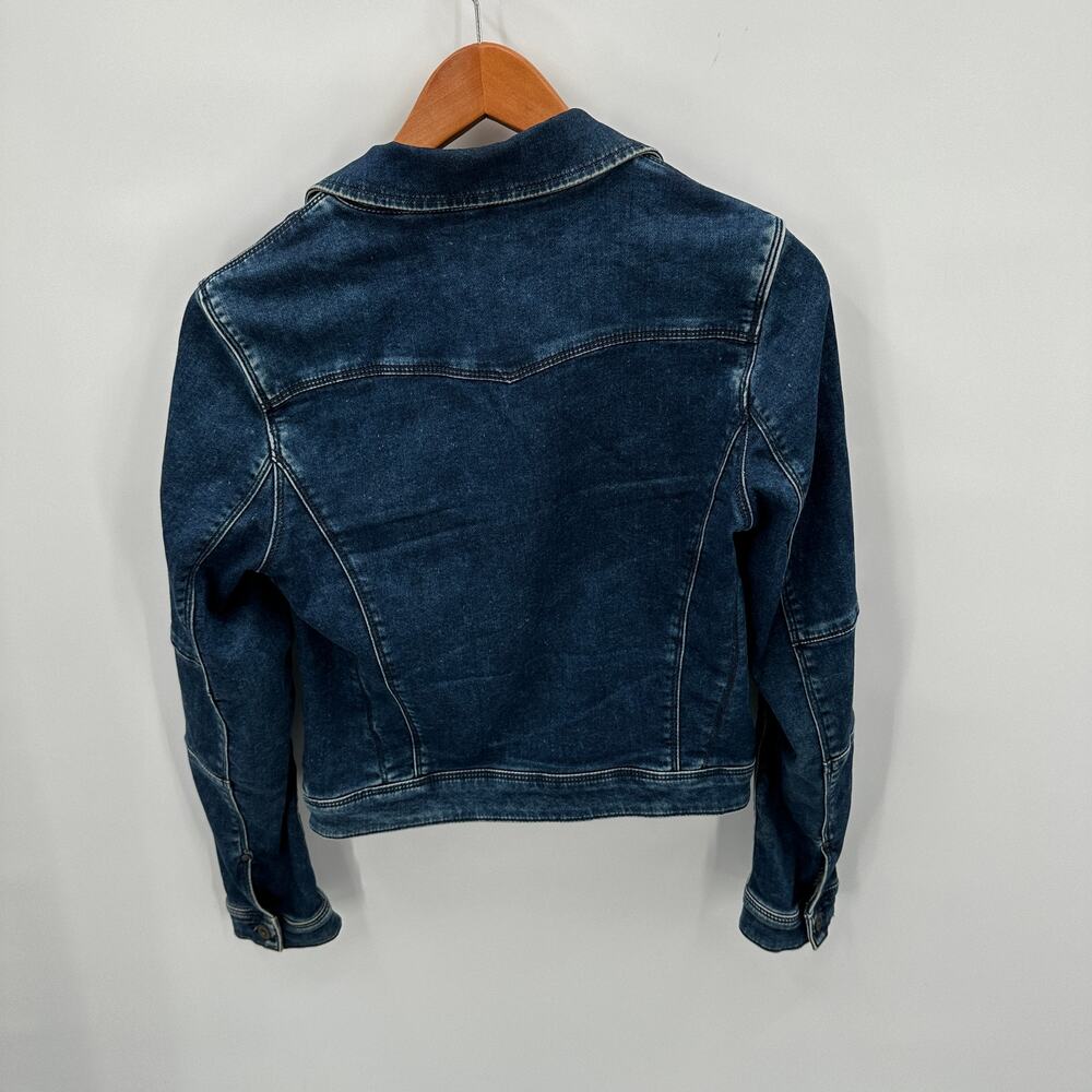 MAVI Janet Asymmetrical Full Zip Moto Denim Jacket // S - Picture 8 of 11